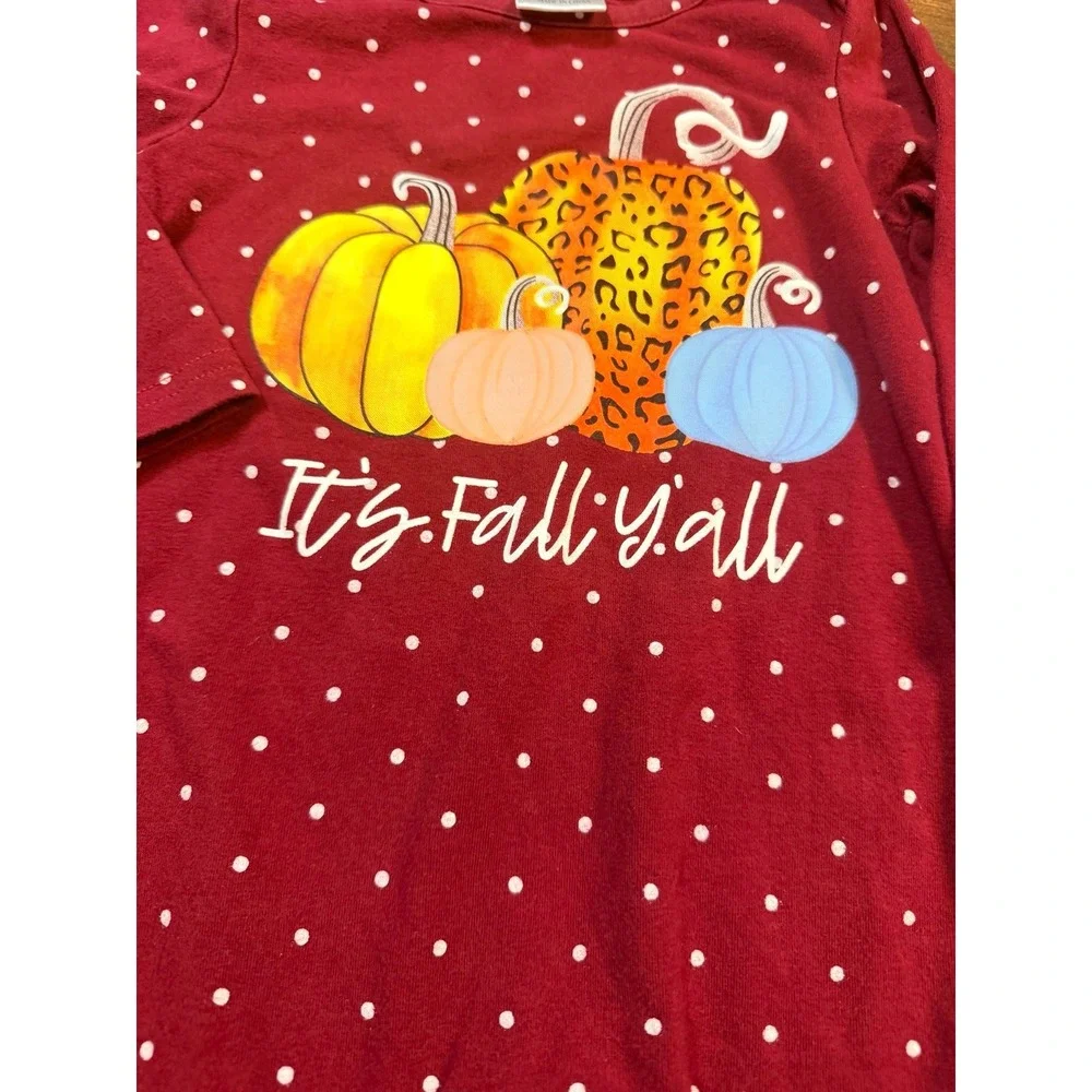 It's Fall Y'all infant girls one piece pumpkin romper.  Size 12-18 months.